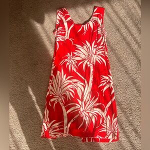 Red and White Palm Tree Dress